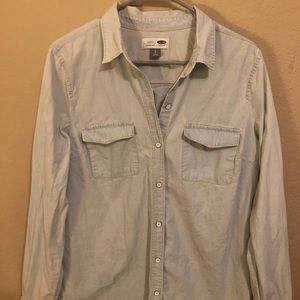Old Navy Chambray Denim Button Down Shirt